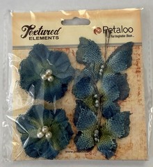 Petaloo Burlap Flowers and Butterflies~BNIP~ 5 Pcs. Beautiful! Quick Ship!