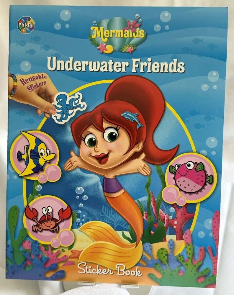 Phidal Mermaids Underwater Friends Soft Cover Sticker Book