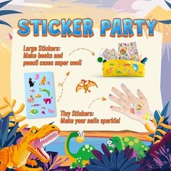 3200+ 3D Puffy Stickers for Kids in Box, 64 Sheets Cute Animal Stickers Bulk