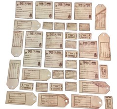 Rustic Kraft Paper Tags For Crafts Scrapbooking 36 Pcs Photo Travel Labels MQ