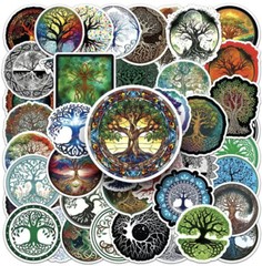 10pcs Tree Of Life Stickers- Scrapbook, Journal, DIY Crafts & Card Making