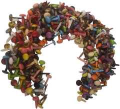 300 Pieces 6Mm round Brads 15 Colors Random Mixed in Storage Box, Paper Fastener