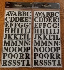 Lot 10 Packs 3 Dimensional Letters/Numbers Black Red Glitter 1,172 Pieces NEW