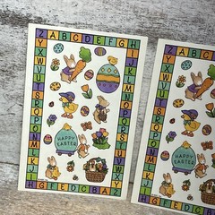 Lot of 2 Vintage AGC, INC Easter Spring Holiday Stickers 2 Sheet 42 Counts Total
