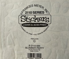 SLUMBER PARTY Stickers(26pc)Frances Meyer•Overnight•Kids•Snack•Nightgown •Girls