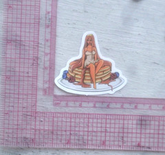 Breakfast Pancake Stickers Blueberry Food Delicious Bread Lot of 5