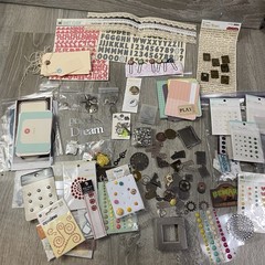 Lot of Stickers & Accents Metal Crafts Scrapbook Journal Tags Lace Pins🔥🔥🔥