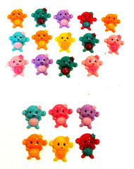 Lot of 20 Multicolor Little Girl Monkey Flatbacks For Crafting – NEW (#32)