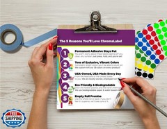 ChromaLabel 1/2 Inch Round Colored Stickers, Permanent Sticky Dots Ideal Offi