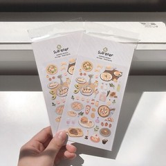 Suatelier Food Trip #1 Sticker Sheet | Korean Cute Stationery Craft Deco