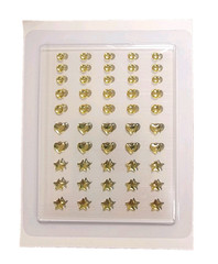 Stampin’ Up! Metallic ENAMEL SHAPES Stars Embellishments 141678 NEW