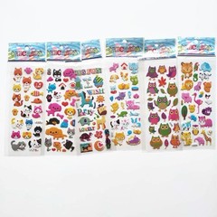 6 Sheets 3d Pet Dog and Marie Cat Stickers for Car Styling Scrapbook Animal Fish