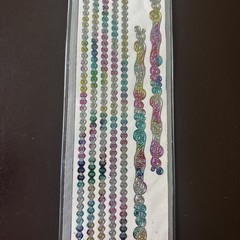 Vtg Rainbow Foil Metallic Border Stickers 90s Corners Mark Enterprises