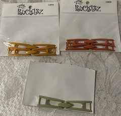 Junkitz BUCKLEZ- MANGO & COPPER (4PC) scrapbook ALBUM CARD JOURNAL MIXED MEDIA