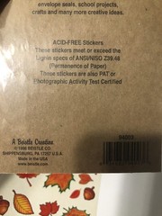 Vintage Fall Thanksgiving Stickers 7 Sheets 4 Are New In Package 1998 Beistle Co