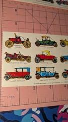 Vintage Stickers Antique Automobiles Merrimack 1979 Hong Kong 1 Sheet READ