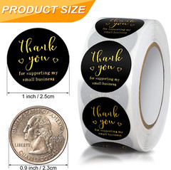 Thank You Stickers 2000Pcs 1in 3 Color Small Business Thank You for Supporting