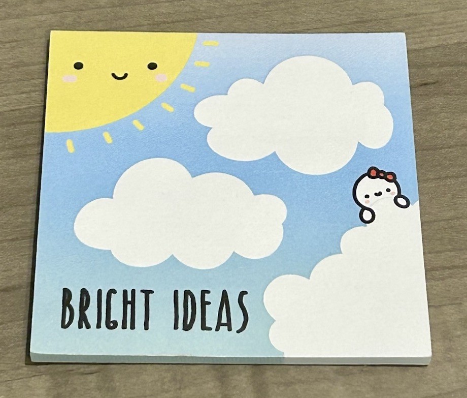 New OMWL “Bright Ideas” Munchkin Sticky Notes Notepad Once More With Love
