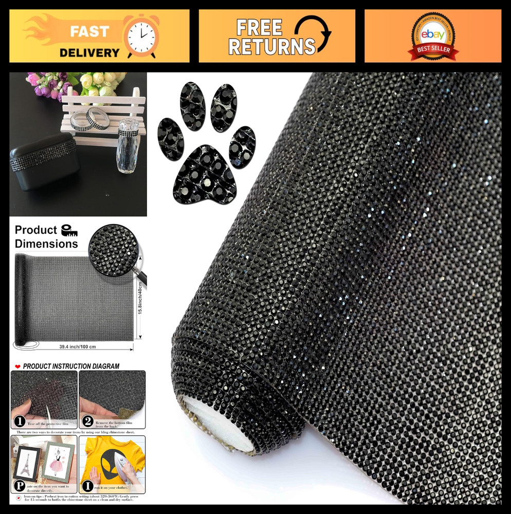 DIY Rhinestone Car Decoration Stickers – Self-Adhesive Glitter Gem Sheet, 81000