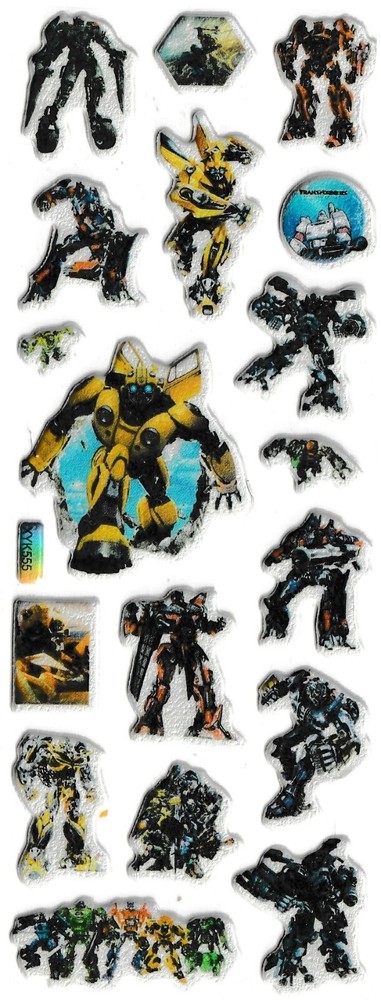 3D puffy Stickers TRANSFORMERS Devastator Megatron Kingdom Cheetor