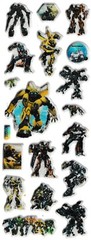 3D puffy Stickers TRANSFORMERS Devastator Megatron Kingdom Cheetor