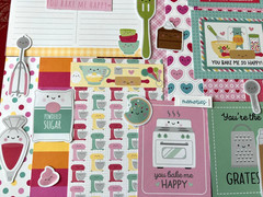 #K10 -DOODLEBUG BAKE ME HAPPY MADE WITH LOVE DOODLEBUG SCRAPBOOK CARD KIT 30pcs
