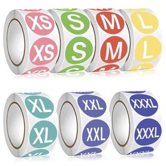 3500 PCS Clothing Size Stickers TShirt Size Labels 1 Inch Round Self Adhesive…
