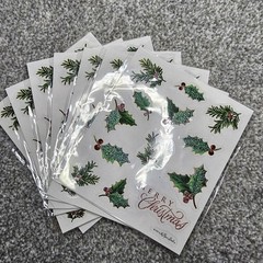Paper Studio Stickers STICKABILITIES Christmas Holly Glitter Lot Of 28 Pks 26 Pc