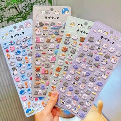 4-Pack Fun 3D Animal EVA Bubble Stickers – Cute Cartoon Embellishments for DIY P