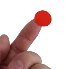 19mm Circles Round Code Stickers Self Adhesive Sticky Labels Red A4T12759