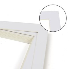 ZBEIVAN 11×14 White Picture Mats with Core Bevel Cut Frame Mattes for 8×10 Pictu