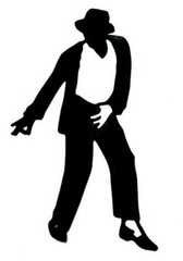 MICHAEL JACKSON or M.J. DANCING SILHOUETTE DIE CUT/ CUTS «OOH OOH OH AHHHHH!»