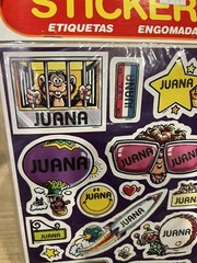 Vtg 1983 JUANA Celebrity Stickers Sealed Mark I Name Stickers LOT OF 2 SETS