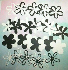 🩵40 BUILD A FLOWER cardstock paper die cut embellishments
