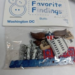 Favorite Findings Scrapbook & Crafting USA Washington DC Themed Flats & Buttons