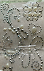 K&Company ELEGANCE SWIRL Adhesive Gems 12×4.5in BENT Rhinestone Faux Pearl 7 pcs