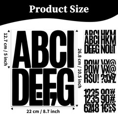 5 Inch Letter Stickers, 122 Pieces Self Adhesive Alphabet Number Sticker for Mai