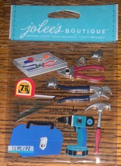 RARE Jolees Tools Bag Hammer Wrench Pliers Screwdriver Handyman Dad Me Fix It 3D