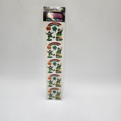 NEW VTG ST PATRICKS DAY SandyLion holographic stickers Leprechaun Prismatic
