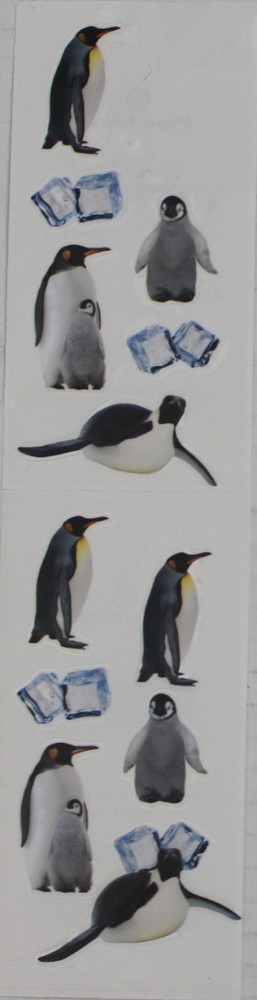 New Paper House scrapbook stickers PENGUINS zoo ice king belly slide pup