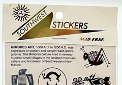 Vintage Astroline Southwest Stickers Mimbres Art Black and White 2 sheets NOS