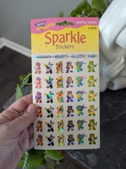 Vintage 1998 90s Trend Enterprises Bandstand Bears Holographic Stickers Teddys