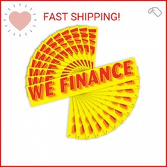 Versa-Tags We Finance Windshield Stickers 12 Pack Dealership Advertising Sticker