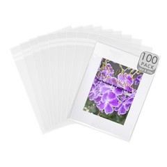 100 Pack 16-3/8” X 20-2/7” Crystal Clear Sleeves Storage Bags,Acid-Free Plastic