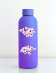Pink Dolphin Vinyl Die Cut Stickers Set Scrapbooking Laptop Water Bottle