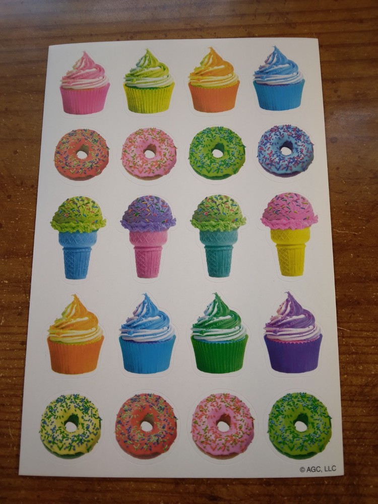 Happy Cupcake Doughnut Ice cream cone Stickers for your Planner 278645