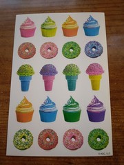 Happy Cupcake Doughnut Ice cream cone Stickers for your Planner 278645