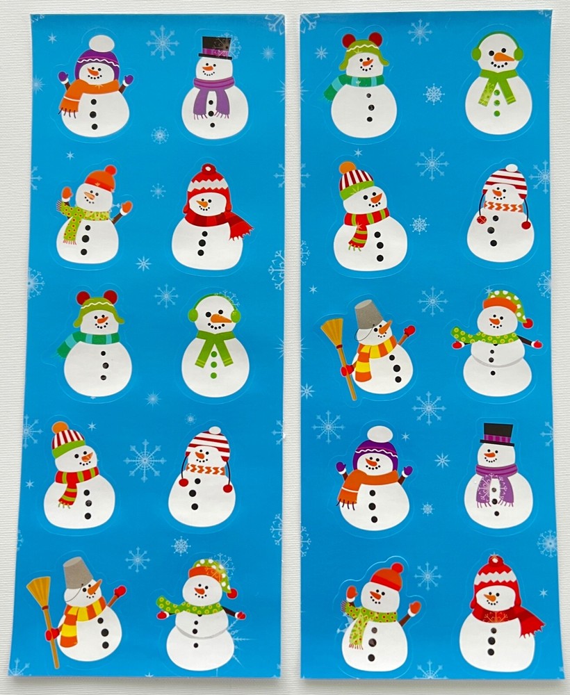 ❄️ ☃️ Cute SNOWMAN STICKERS Snow Winter Holiday Snowflake Christmas Frosty Hat
