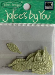 LIGHT GREEN BIRCH LEAF Die-cut Embellishment(20pc)Jolees •Garden•Christmas•Stem