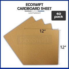 40 12×12 EcoSwift Chipboard Cardboard Craft Scrapbook Scrapbooking Sheets 12 x12